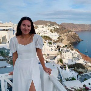 White midi slit dress
